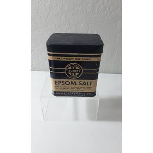 Gilbert Pharmacal Purity Brand Epsom Salt Tin with the Salt ~Vintage~